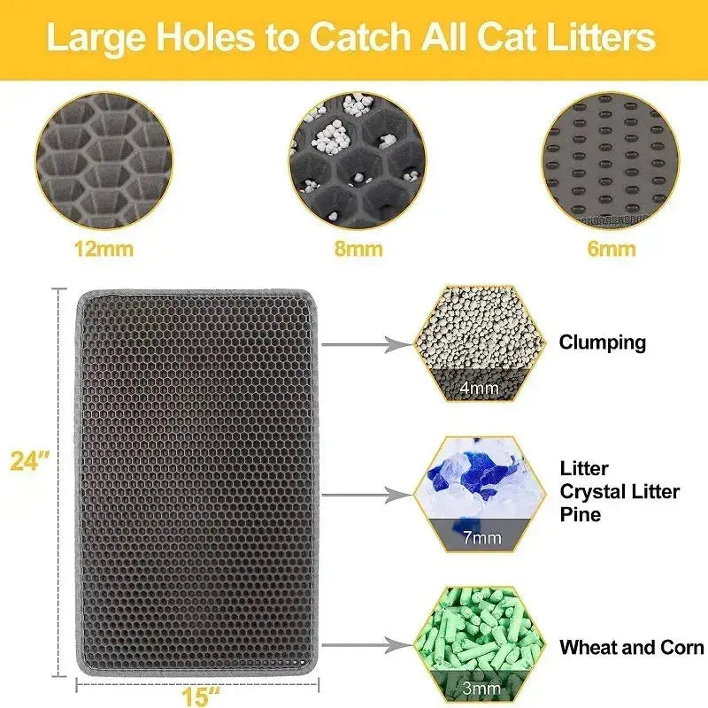 Cat Litter Mat Pet Toilet Waterproof Double Layer Nonslip Mat.
