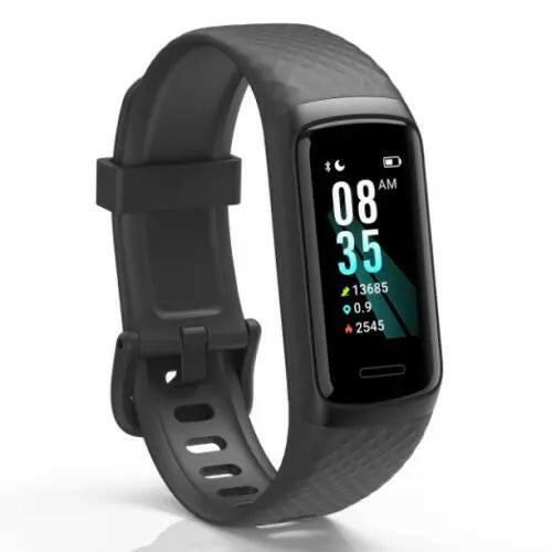 Smart Watch Fitness Tracker 1.05" LCD Touch Screen - Black.