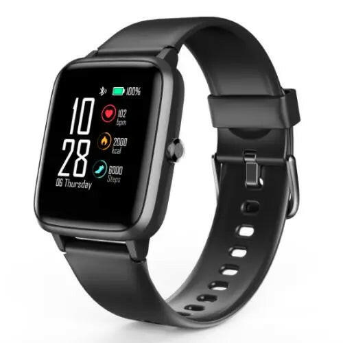 Smart Watch Fitness Tracker 1.3" LCD Touch Screen - Black/Grey.