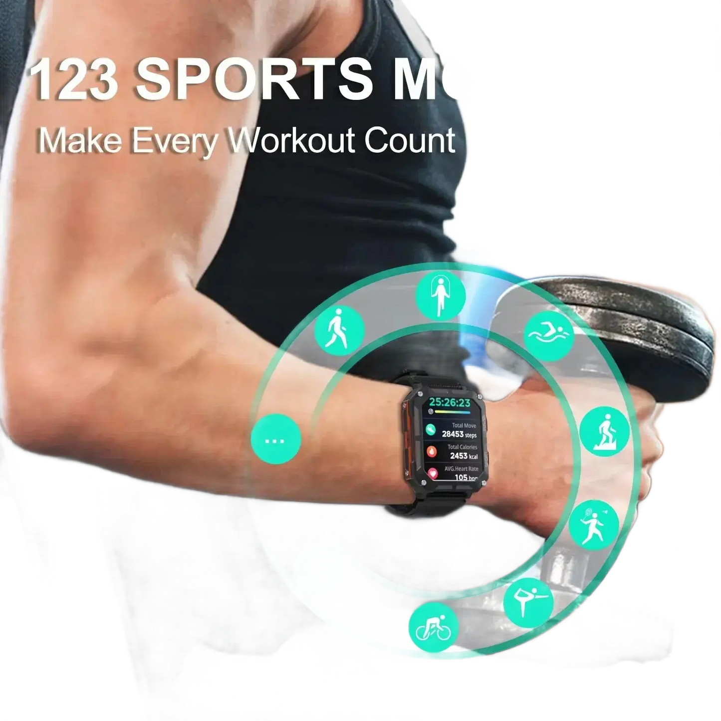 Sports Smart Watch - Health Monitoring Device - petguardiansupplies petguardiansupplies Smart Watch
