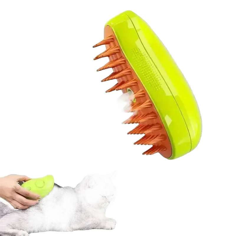 Steamy Dog Brush Electric Spray Cat Hair Brush 3 in 1.