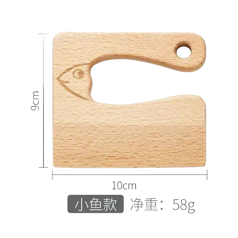 Wooden Kids Knife Cooking Toys Simulation Knives for Pretend Play.