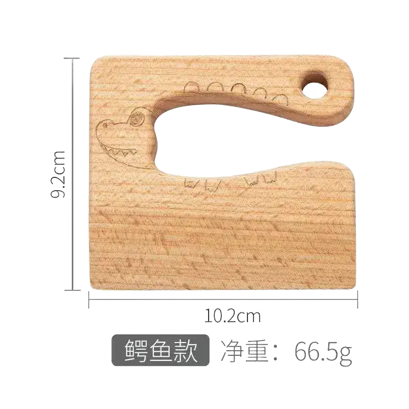 Wooden Kids Knife Cooking Toys Simulation Knives for Pretend Play.