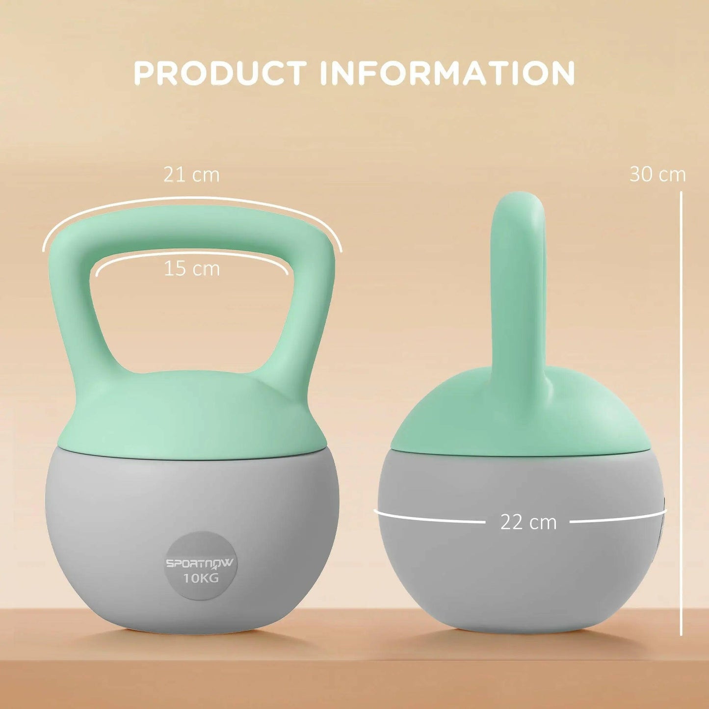 2 X 10kg Soft Kettlebell With Non-Slip Handle For Home Gym.