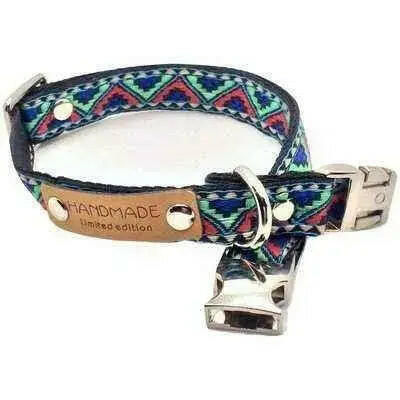 Finnigan Small Dog Collar Personalised Engraving Designer Fabrics.