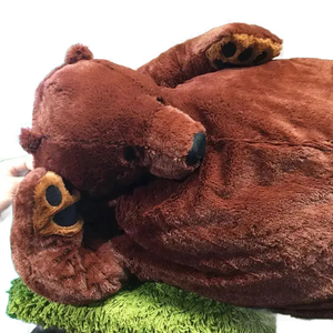 40cm -100cm Simulation DJUNGELSKOG Brown Bear Plush Toy.