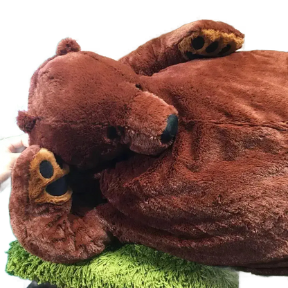 40cm -100cm Simulation DJUNGELSKOG Brown Bear Plush Toy.