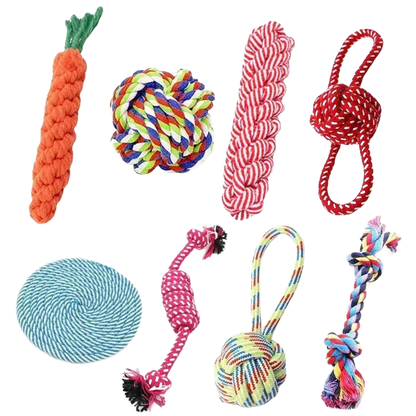 Carrot Knot Rope Ball Dog Toys for Interactive Playtime.