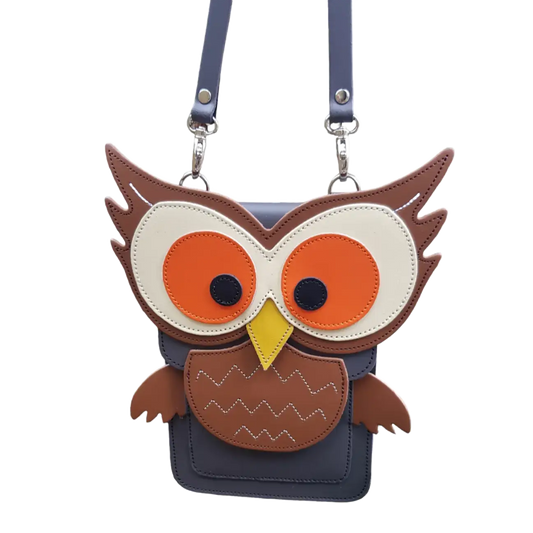 Leather Mobile Phone Pouch – Handmade Owl Design Accessory - petguardiansupplies petguardiansupplies Phone Case