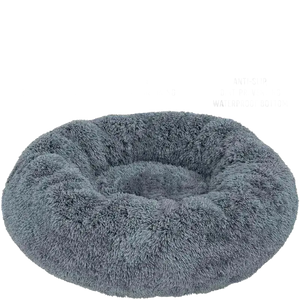 Round Plush Basket Dog Bed for All Sizes and Comfort.