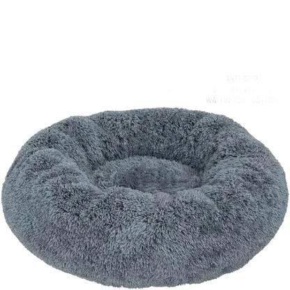 Round Plush Basket Dog Bed for All Sizes and Comfort.