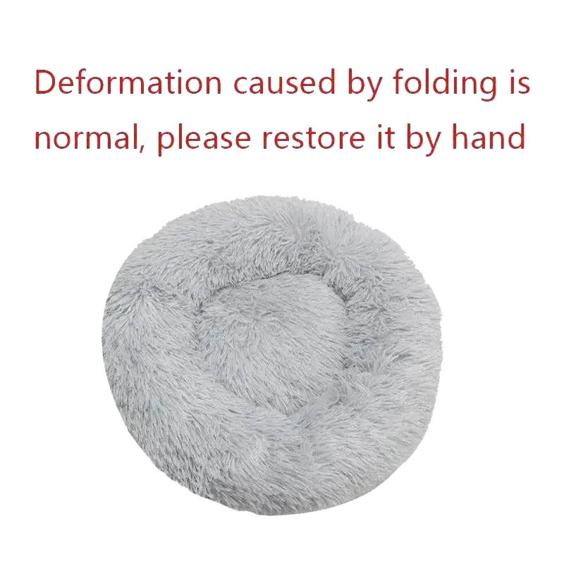 Round Plush Basket Dog Bed for All Sizes and Comfort - petguardiansupplies petguardiansupplies Dog Bed