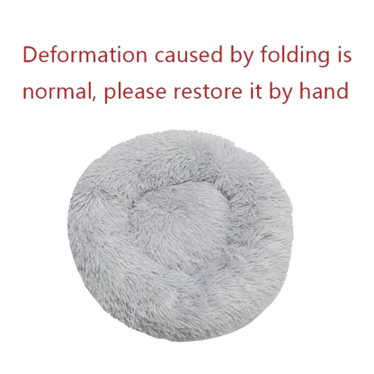 Round Plush Basket Dog Bed for All Sizes and Comfort - petguardiansupplies petguardiansupplies Dog Bed